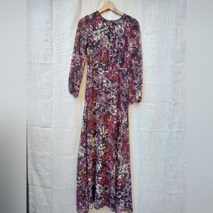 Floral Long Sleeve Maxi Dress